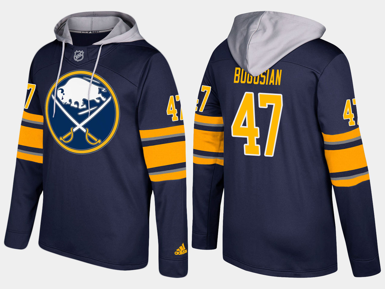 NHL Men Buffalo sabres #47 zach bogosian blue hoodie